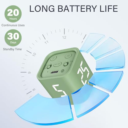 Rotating Productivity Timer 5/25/10/50, Desk Flip Timer for ADHD,Green - color: Green