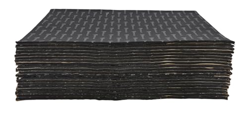 Rockville RockMat Pro 50 Sq Ft 3-in-1 Car Sound Deadener, 275mil, 20 Sheets | Foam/Rubber/Aluminum, Self-Adhesive, Waterproof, 7mm Thick, Includes Roller, Non-Toxic, Vibration Dampening, Paintable - style: 50 SQUARE FEET