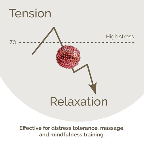 2X Spiky DBT Skill Balls | 1.85 inch | Magnetic Stress Relief Balls | Spiky Massage Balls for Relaxation, Tension Release, Focus & Mobility (Rose Gold) - color: Rose Gold, size: 2 inches