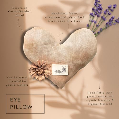 Stillnus Weighted Heart Eye Pillow & Eye Mask – Luxury Gift, Earth
