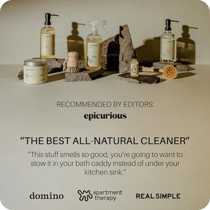 Everneat Probiotic Surface Cleaner Concentrate – Cleans for Days, Refillable, Non-Toxic | Glass Spray Bottle | Unscented | 1 oz (Just Add Water)
