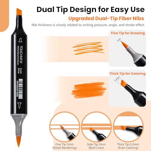 13Pcs Alcohol Markers Pure Color Series,Black Pen Barrel Dual Tip Soft Art Solid Color Markers Set for Adults Beginner Drawing Sketching (Grey) - color: Grey
