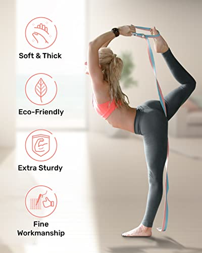 Tumaz Yoga Mat Strap with Yoga Strap/Stretch Bands, Extra Thick & Comfy Delicate Texture, Adjustable Yoga Mat Carrier