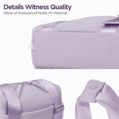Mini Gym Bag for Women Girls Small Gym Tote Bag with Wet Compartment Waterproof Travel Duffle Bag Cute Workout Sport Bag - color: Purple-12in
