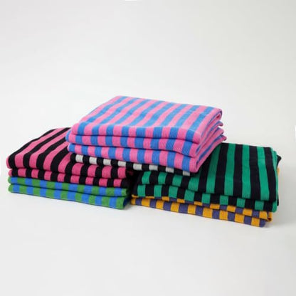 BOV Cooling Knit Throw Blanket 50x60, 100% Viscose, Gray Green Stripe - color: Moss & Charcoal