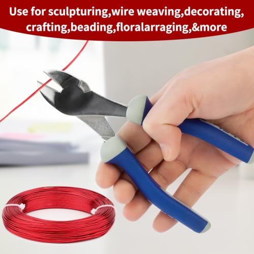 18 Gauge Aluminum Craft Wire, 164FT 1mm Bendable Metal Wire for Jewelry Making, Wreath Making, Beading(Red) - color: Red