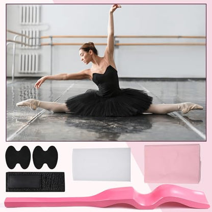 Silipull Ballet Foot Stretcher Set Dance Stretching Equipment Pine Dance Feet Arch Enhancer with Elastic Stretch Band 2 Pads Leg Strap Carry Bag for Dancers Gymnastics Yoga Flexibility Workout - color: Pink
