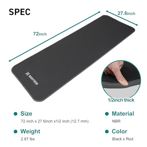 BodyTech Exercise mat - color: Black/Gray