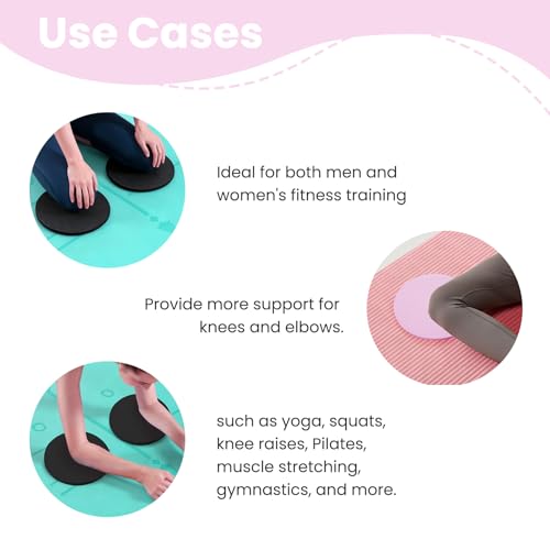 1 PCS Yoga Support Pad - Non-Slip Cushion for Yoga, Fitness, Meditation, Kneeling, Multi-Purpose Joint Protection Pad - color: Black