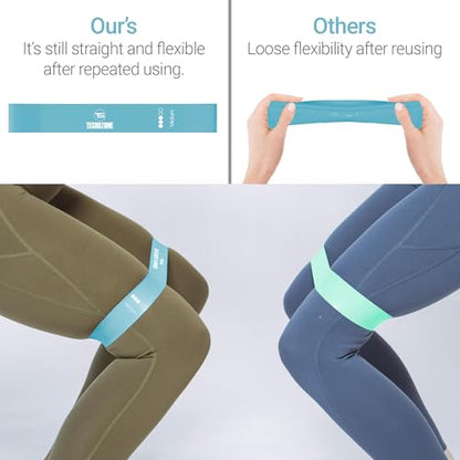 TechStone Resistance Bands Set – 5 Levels Loop Exercise Bands for Men & Women, Elastic Workout Bands for Home Gym, Training, Yoga & Fitness, Carry Bag Included - color: Blue