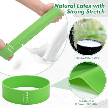 Shappy 30 Pcs Mini Resistance Band Bulk Exercise Bands for Women Men Resistance for Leg Workout Gym Home Gym Strength Training Yoga Glutes - color: Green