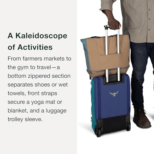 Osprey Daylite Large Tote Pack, Cascade Blue/Latte Brown - color: Cascade Blue/Latte Brown