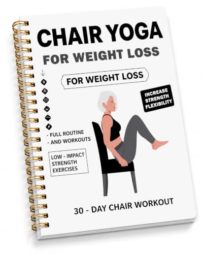 Chair Yoga for Seniors Over 60 Book, 30-Day Balance & Mobility Guide - color: White