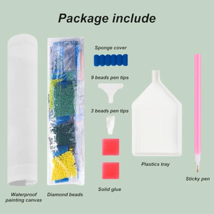 hill froeistung 5D Colorful Elk Diamond Art Painting Kits for Adults | Animals Diamond Art for Beginners, DIY Full Drill Diamond Art Painting(12X12 inch) - color: HF-A037
