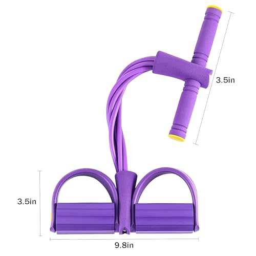 Pedal Resistance Bands with Handles - color: Purple