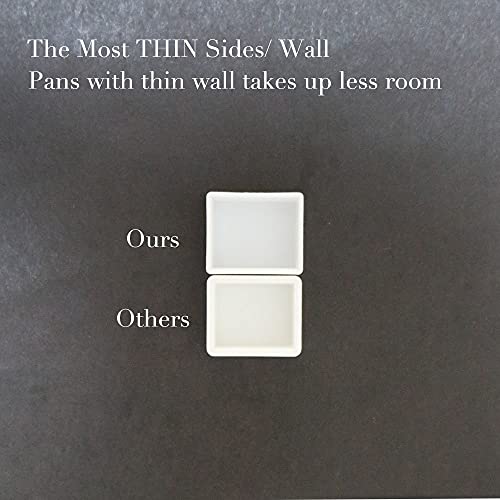 FCLUB 48PCS Refillable Empty Watercolor Half Pans, 2ml | Refillable 2ml Half Pans, For Metal Watercolor Tins, Empty Watercolor Pans, DIY Paints Pans, Gouache, Custom Palettes, Tubes - style: 48Pcs Half pans