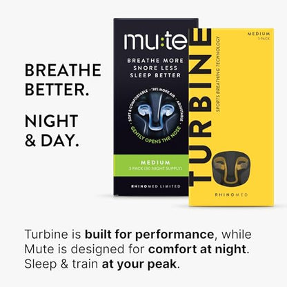 Rhinomed Turbine Sport Nasal Dilators, 38% More Air, Medium - 3 Pack - style: 3 Pack Medium