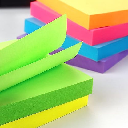 Sticky Notes 3x3 in, Bright Colors Self-Stick Pads, 8 Pads, 85 Sheets/Pad | Total 680 Sheets - color: 8 Pads 3x3 in Bright Colors Sticky Notes