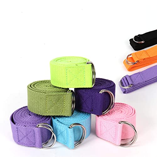 5-Pack Yoga Exercise Adjustable Straps 8Ft OR 10Ft with Durable D-Ring for Pilates & Gym Workouts Yoga Fitness | Hold Poses, Stretch, Improve Flexibility & Maintain Balance