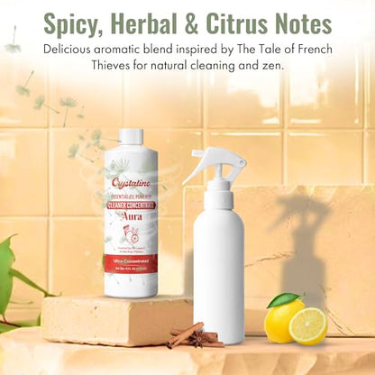 Aura Natural Cleaner Concentrate – Inspired by the legend of the Four Thieves Essential Oils, 16oz