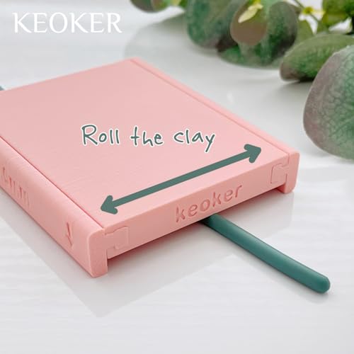 Keoker Clay Tube Hoop Roller Guide, Clay Rolling Strip Shape Maker, Polymer Clay Snake Maker, Polymer Clay Earring Tools - color: Pink