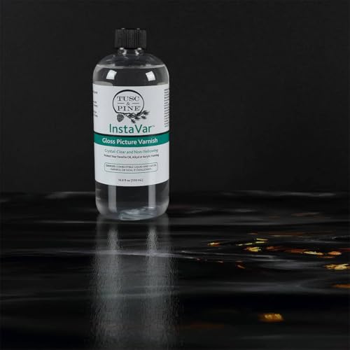 Tusc & Pine InstaVar™ Gloss Picture Varnish - Archival Quality Varnish for Oil, Alkyd, and Acrylic Artists - 8.4oz Bottle - 2 Pack - size: 8.4oz