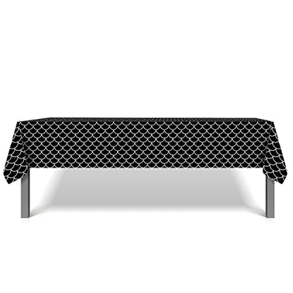 1 Pack Black Dragon Plastic Tablecloth 54 x 87 Inch Long Rectangular Table Cover for Buffet,Birthday Party Holiday Dinner,Picnic or Tablecloth for Kitchen Event Use - color: Black Dragon