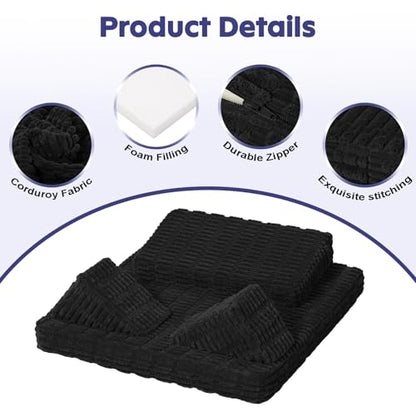 Meditation Cushion, Meditation Mat with Knee Support, Ink Black - color: Ink Black, size: 24X24X2 Inch