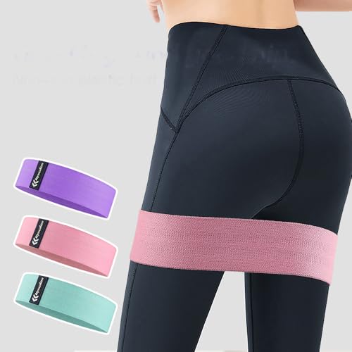 1 Pack Non-Slip Hip Resistance Band, 120LBS Fabric Booty Band, 3 Sizes Exercise Loop Band for Home Gym, Yoga, Fitness
