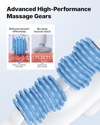 MERACH Cellulite Massage Tool with Push Pull Roller, Lymphatic Drainage Massager, Leg Massager with Detachable Handles, Exercise Equipment for Thighs & Legs & Buttocks, Gift for Women - color: Blue