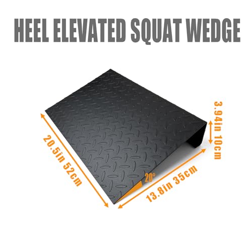 Steel Squat Wedge Block & Slant Board, Heel Elevated Split Squat Wedges Weightlifting, Calf Raise Machine for Calf Stretching