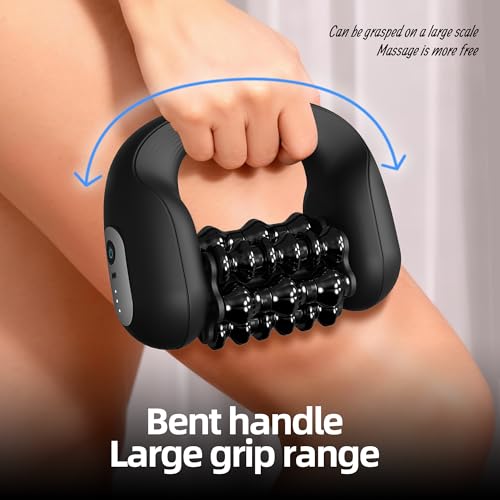 Electric Muscle Roller for Post-Workout Recovery, Deep Rolling Massager | For Legs, Calves, Back & Neck, Handheld Powered Rolling Tool, Rechargeable, 3 Speed Fitness Recovery