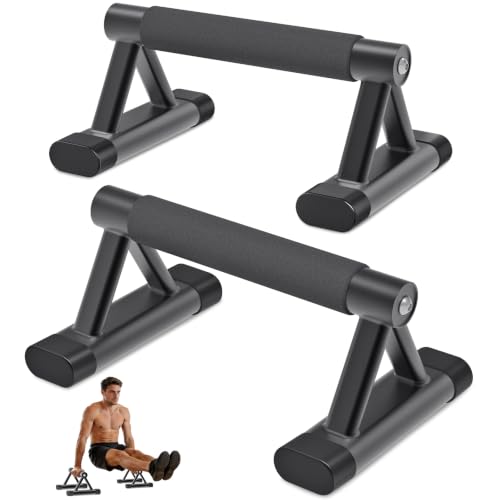 Kipika Parallette Bars for Calisthenics, Push Up Handles, Portable Pushup Stands, Anti-Slip Push Up Equipment for Home Workout, Travel & Gym Strength Training, Perfect for Floor Workout Exercise - color: C- NBR Grip