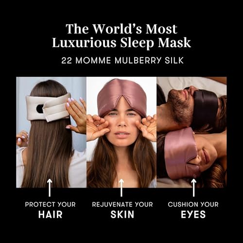 DROWSY Silk Sleep Mask - Face-Hugging, Padded Cocoon for Luxury Sleep in Total Darkness - 100% Pure Mulberry Silk (Black Jade) - color: Black Jade, size: 1 Count (Pack of 1)