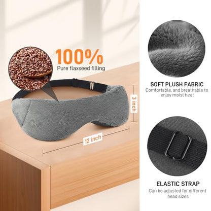 Weighted Eye Pillow for Yoga, Moist Heat Mask for Dry Eyes(Grey) - color: Eye Mask03-grey