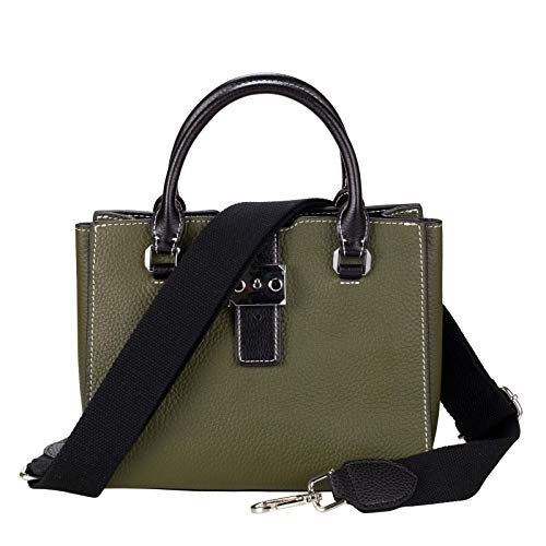 Allzedream Purse Straps Replacement Crossbody Bags Handbag Wide Canvas Leather Adjustable - color: Black, Silver Hardware