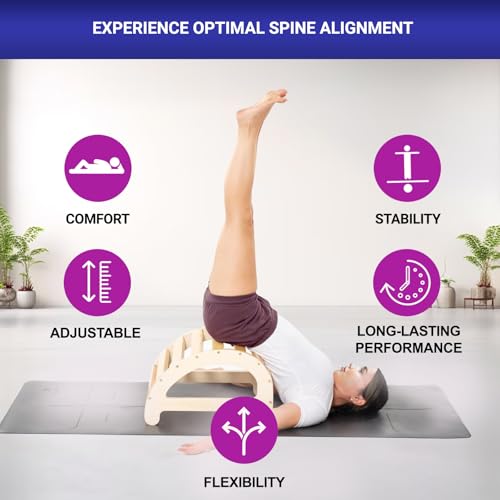 PMT Medical Flex - Yoga Back Bench | Elevate Your Stretch with Anatomical Bends, Ergonomic Support, and Durable Construction for Ultimate Comfort and Flexibility, Sandal