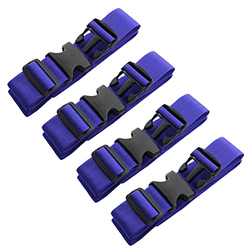4pcs 74″×2″Luggage Straps for Suitcases,Adjustable Suitcase Straps and Heavy Duty Strap Buckle Packing Straps Travel Accessories,Navy Blue - color: Navy blue 4PCS