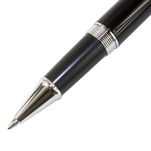 Gullor 155 slip glossy black rollerball pen with a silver pen clips - color: Black