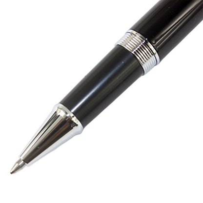 Gullor 155 slip glossy black rollerball pen with a silver pen clips - color: Black