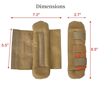 2 Pack Shoulder Strap Pad,Vest Shoulder Strap Pads Backpack Strap Pads Fit 2'' Sling Bags Shoulder Straps - color: Khaki