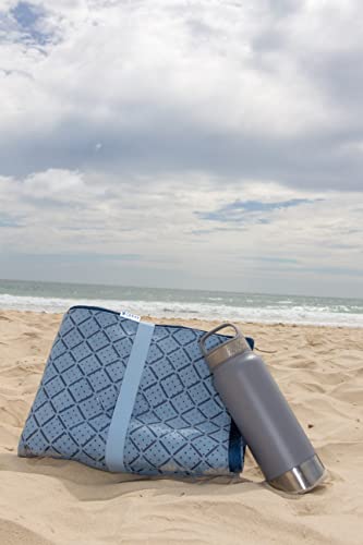 CGEAR Outdoor Travel Yoga Mat | Machine Washable Non-Slip Foldable & Portable Compact Workout Mat | Place on Yoga Mat | Exercise Mats - Folding Lightweight Yoga Mat for Women w strap 72" x 25"