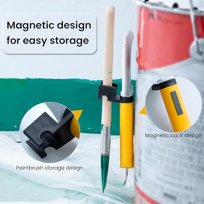 VOOMEY 7-in-1 Paint Brush Comb,2PCS, Paint Roller Cleaner and Paint Brush Comb Cleaner, Painters Tool, Paint Can Opener, Magnetic Design for Easy Carrying - size: 7-in-1 Paint Brush Comb（2pcs)