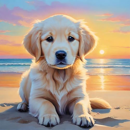 WSLWXSHM Diamond Painting Kits for Adults Dog, Round Full Drill Diamond Art Kits, 5D DIY Paint with Diamonds Crafts for Home Wall Decoration Gifts 12×12Inch, Animal - color: Dog J