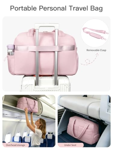 Gitus Travel Duffle Bag for Women Puffer Weekender Bags Carry on Gym Bag - color: Pink
