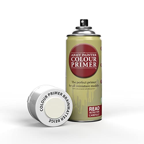 The Army Painter, Colour Primer Brainmatter Beige, 400 ml acrylic spray | Spray Paint Basecoat for Miniature Model Undercoat Priming, Plastic Wargames, DnD & Warhammer - color: Brainmatter Beige