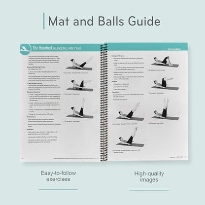Balanced Body Mat and Ball Guide, Ball and Mat Pilates Guide for Workout Equipment, Exercise Manual for Home Gym or Studio Use - size: Mat and Ball