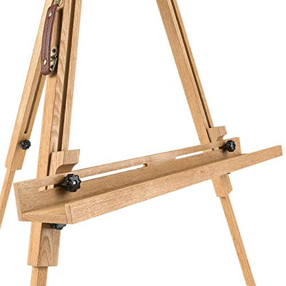 ARTEZA Easel Stand 37.4x39.4x78.3", Tripod Beechwood Display Stand with Steel Fittings for Painting & Displaying Artwork