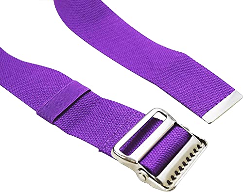 LiftAid Transfer and Gait Belt 60 Inch with Metal Buckle and Loop - Walking, Standing and Transfer Assist Aid for Seniors, Elderly Patients, Caregiver, Nurse, Therapist (Purple) - color: Purple