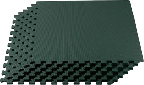 We Sell Mats 1/2 Inch Thickness Multipurpose EVA Foam Floor Tiles, Interlocking Floor Mat for Indoor Gym and Home Use, 24 in x 24 in, Hunter Green, 100 Square Feet (25 Tiles) - color: Hunter Green, style: 100 Square Feet (25 Tiles)